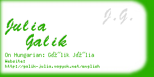 julia galik business card